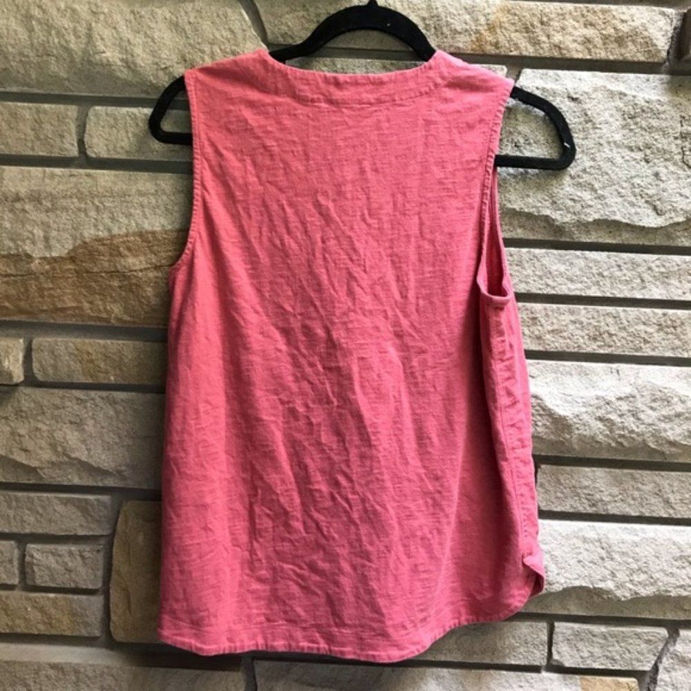 Soft Surroundings Coral Sleeveless Tunic - Picture 3 of 7